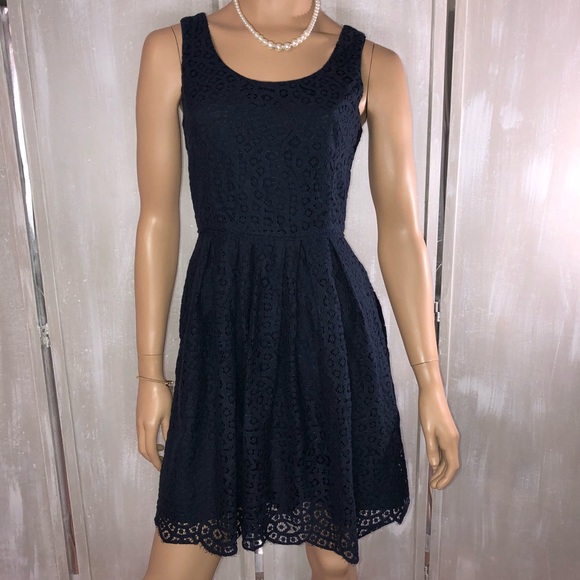 J. Crew Factory | Dresses | J Crew Womens Navy Blue Lace Overlay Dress Size  4 | Poshmark